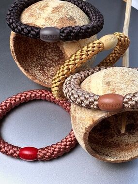 NWT 4-Bundle KKNEKKI Authentic Original Hair Ties Elastics in Warm Spices